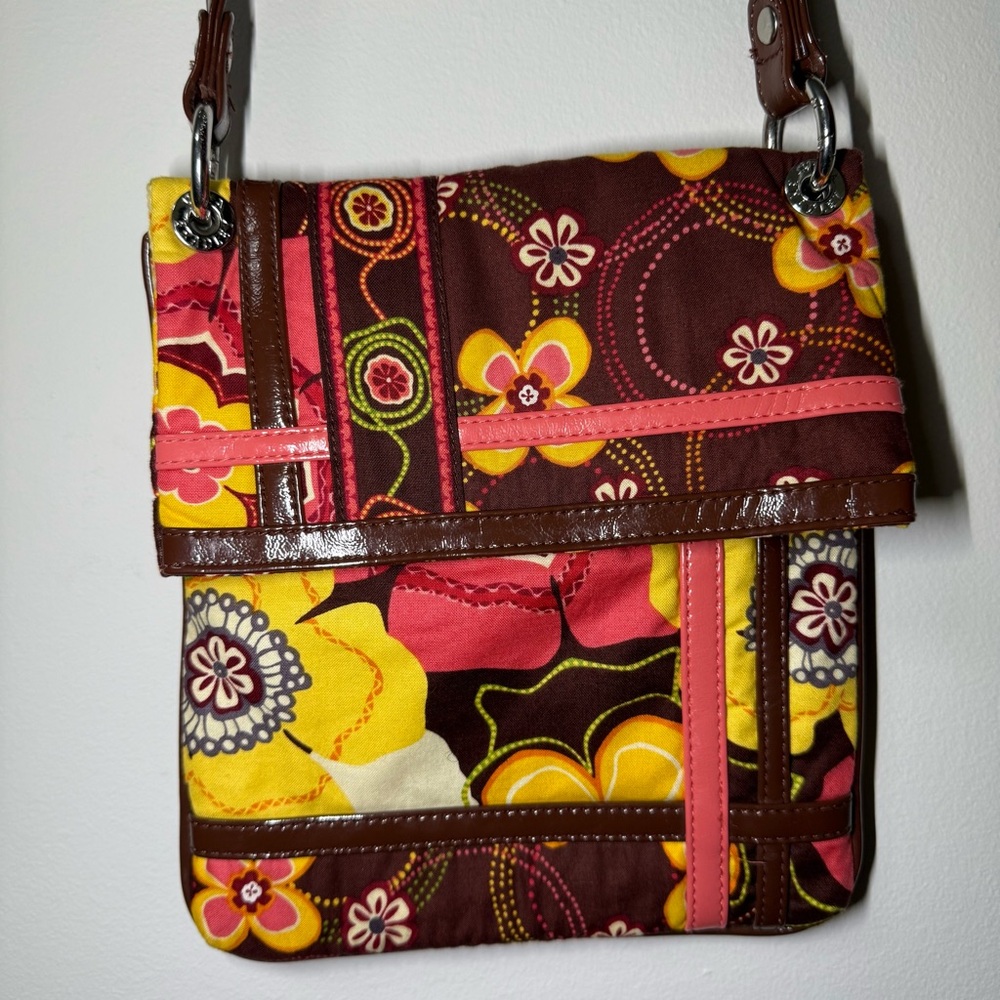 Vintage Vera Bradley Brown multicolor shoulder/ crossbody bag